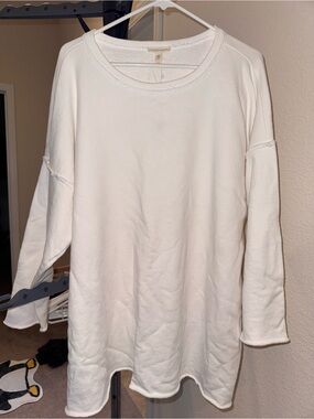 Eileen Fisher 100% Cotton Long-Sleeve Crew Neck